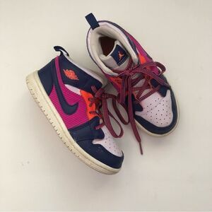 Nike Kids Sneakers - Blue, Pink, and Orange